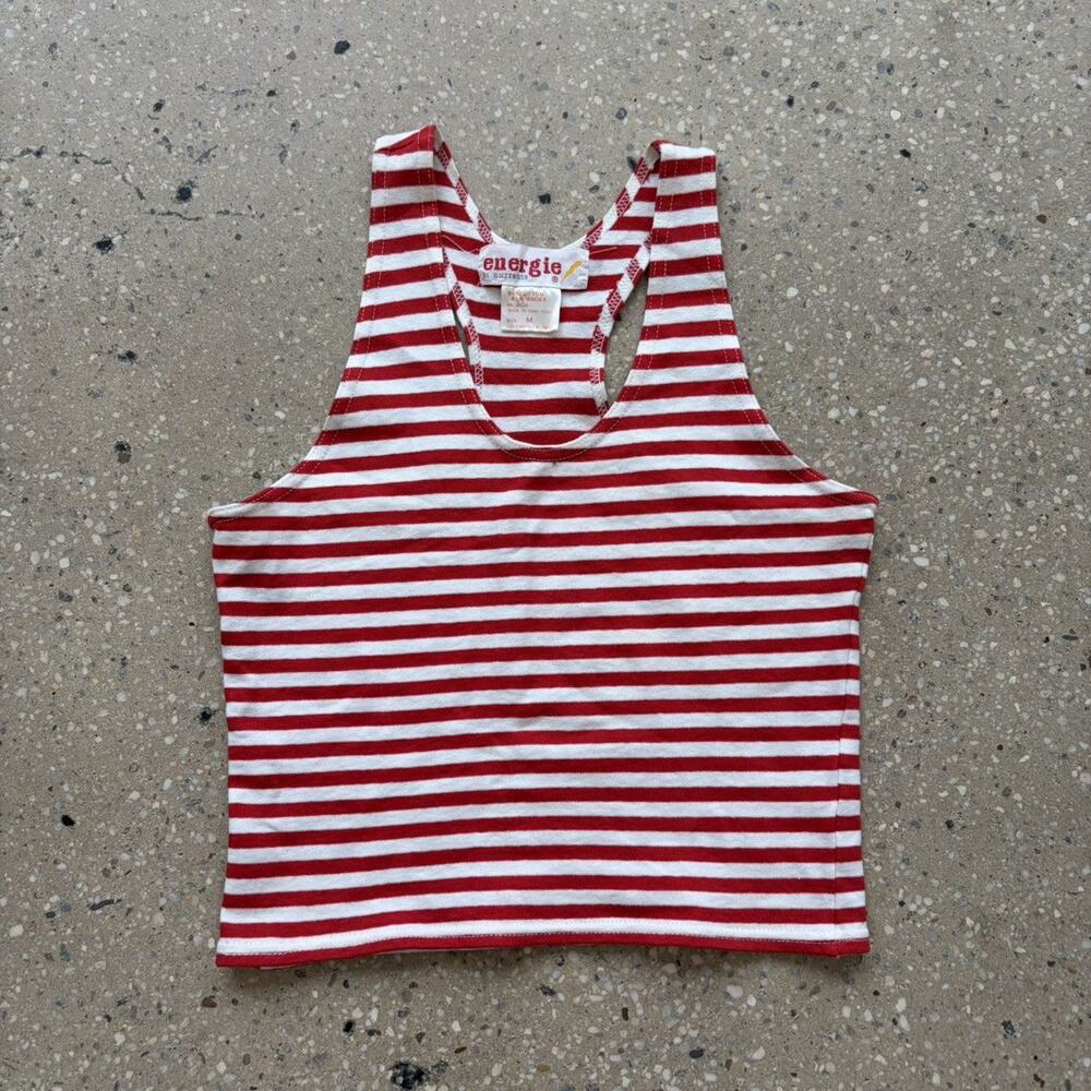 Vintage 70s Energie Red/White Striped Tank Top